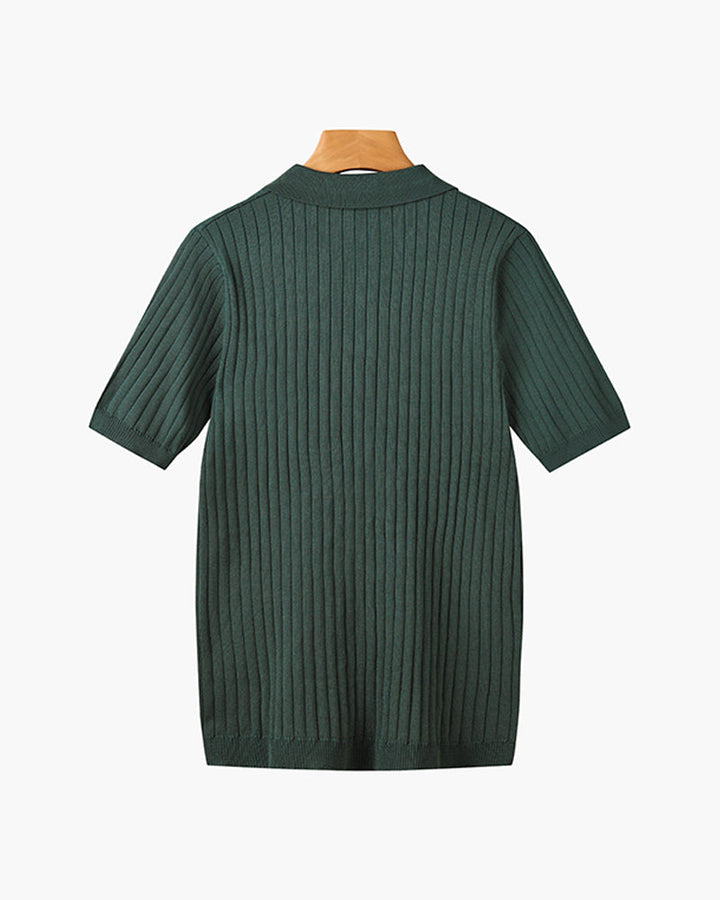 Arezzo Ribbed Cotton Polo Shirt