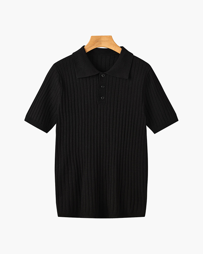 Arezzo Ribbed Cotton Polo Shirt