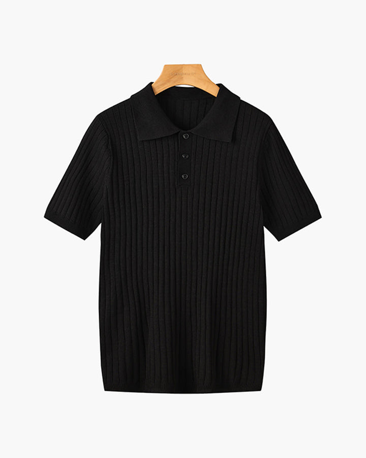 Arezzo Ribbed Cotton Polo Shirt