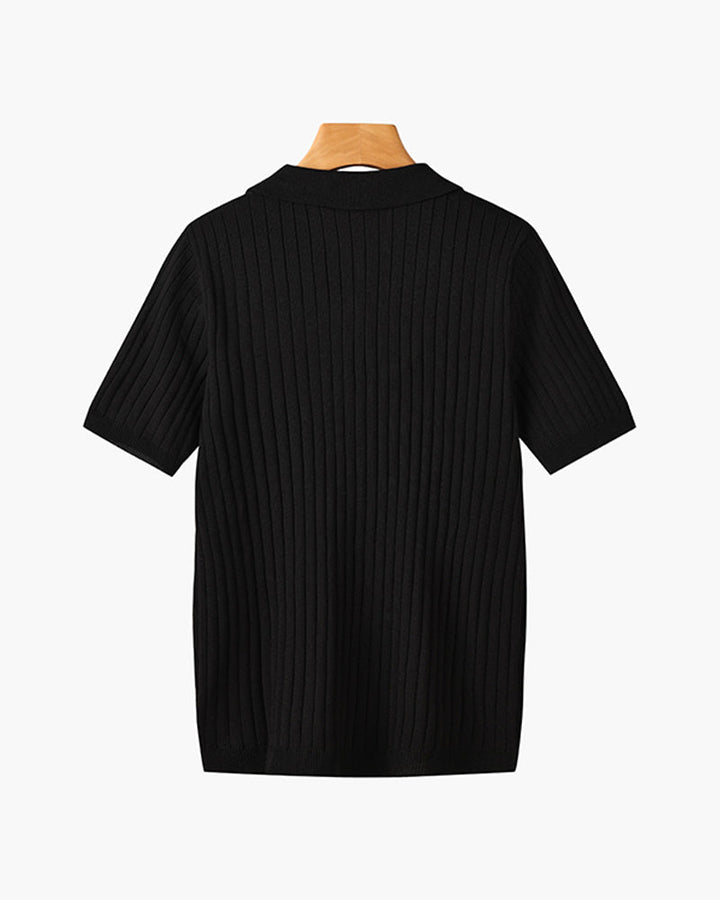Arezzo Ribbed Cotton Polo Shirt