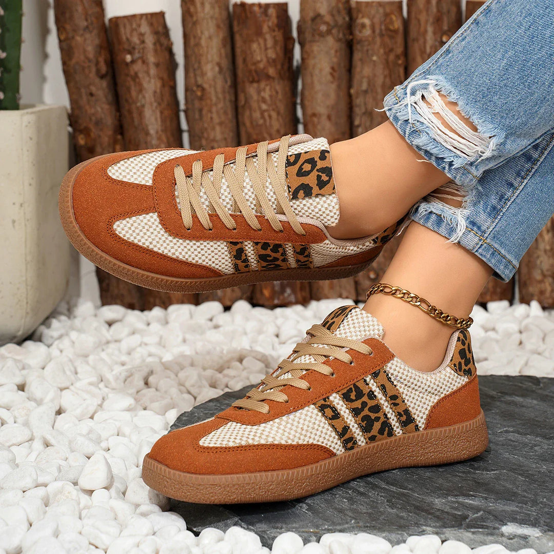 Samba Retro Brown/Beige Leopard Sneakers