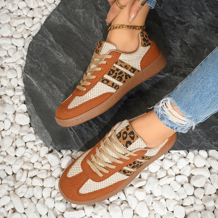 Samba Retro Brown/Beige Leopard Sneakers