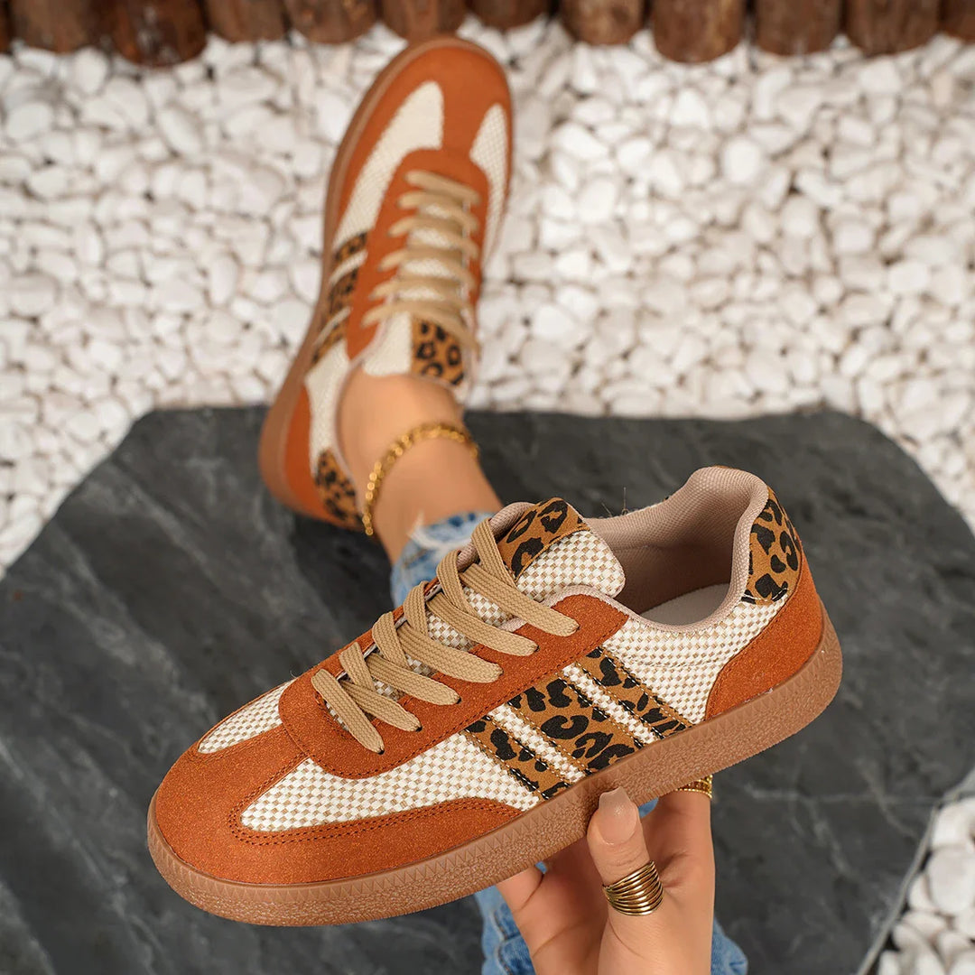 Samba Retro Brown/Beige Leopard Sneakers