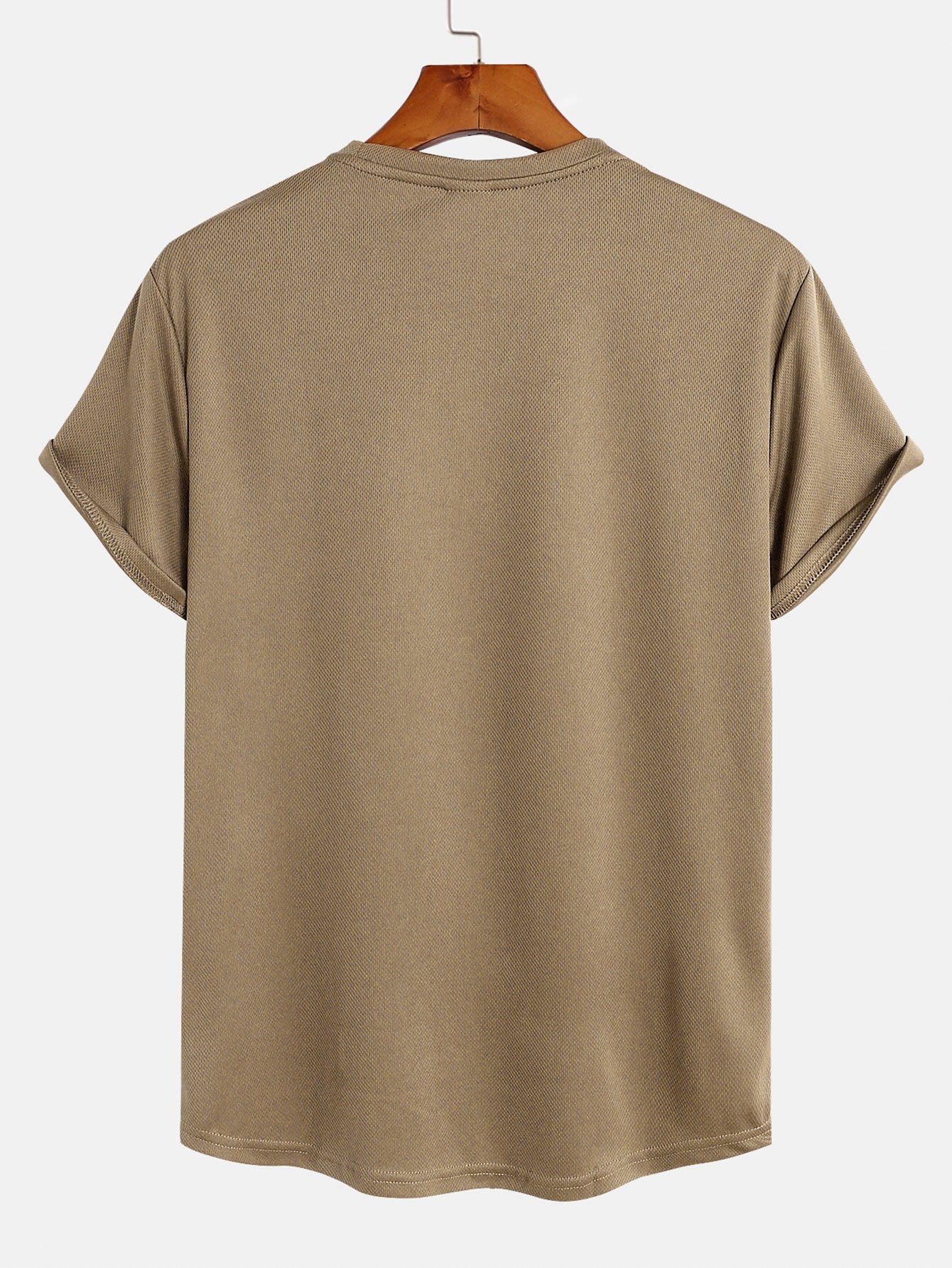 Muscle Fit Arc Hem Mesh T-shirt