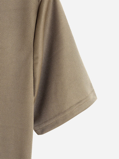 Muscle Fit Arc Hem Mesh T-shirt