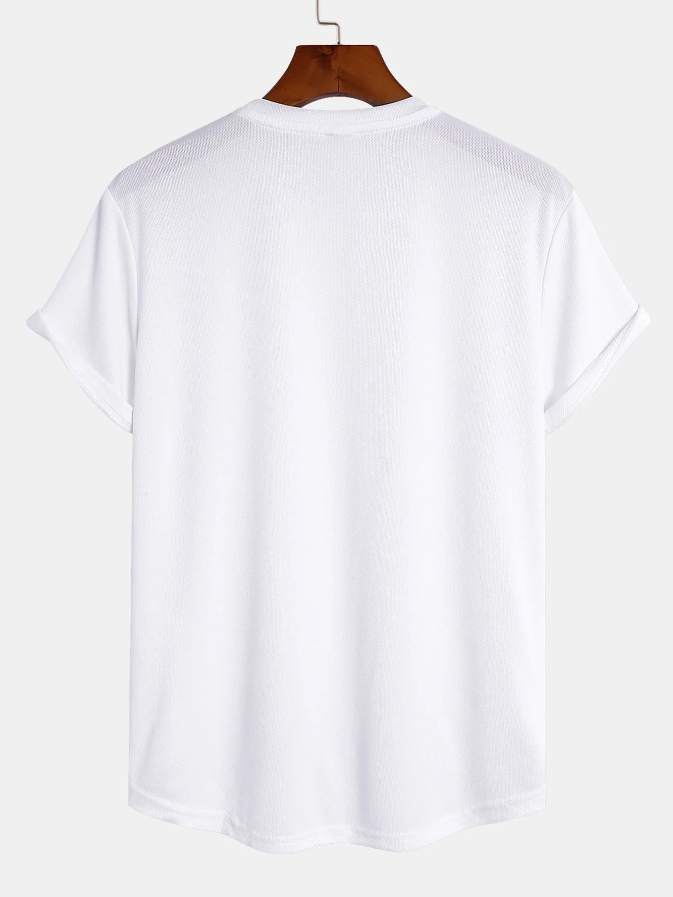 Muscle Fit Arc Hem Mesh T-shirt