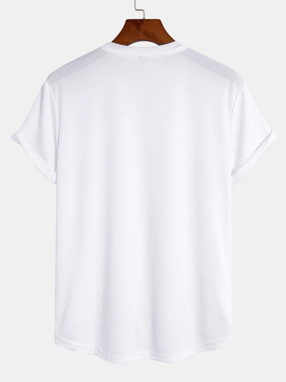 Muscle Fit Arc Hem Mesh T-shirt