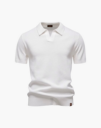 Lugano Textured V-Neck Polo Shirt