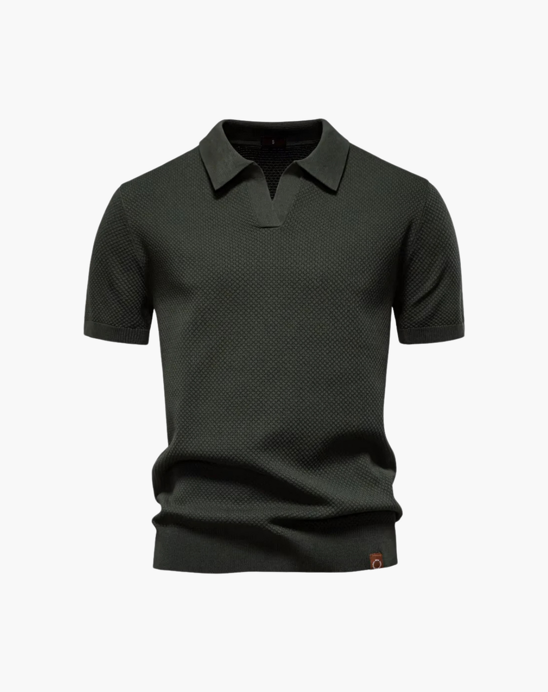 Lugano Textured V-Neck Polo Shirt