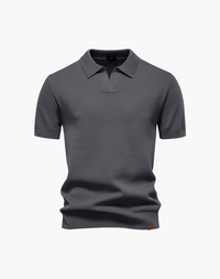 Lugano Textured V-Neck Polo Shirt