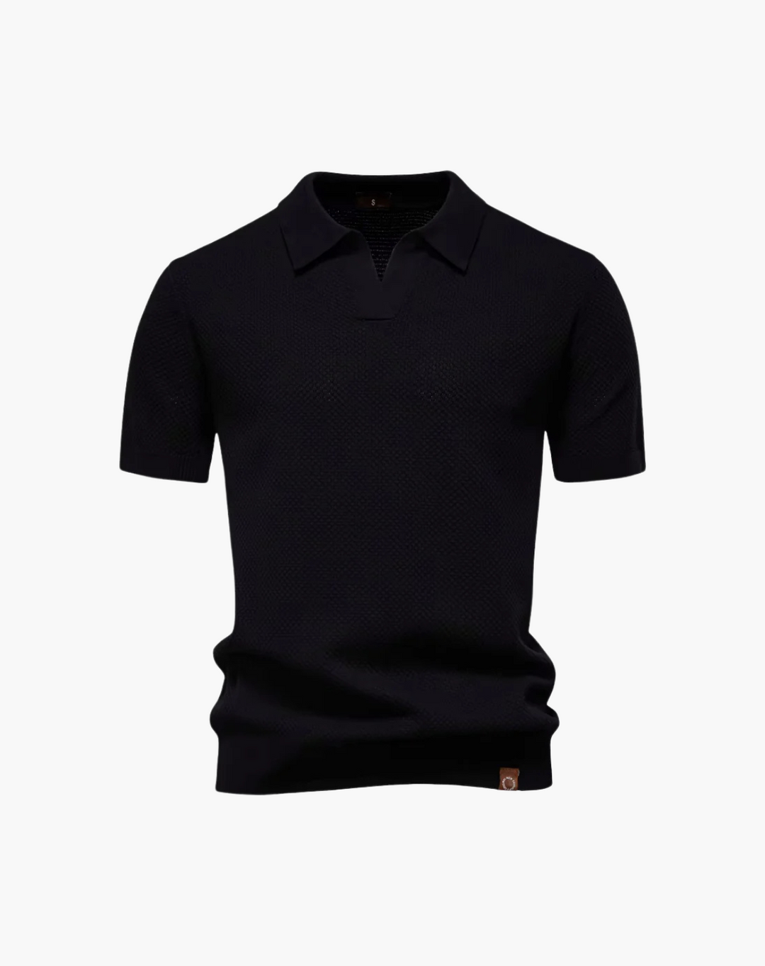 Lugano Textured V-Neck Polo Shirt