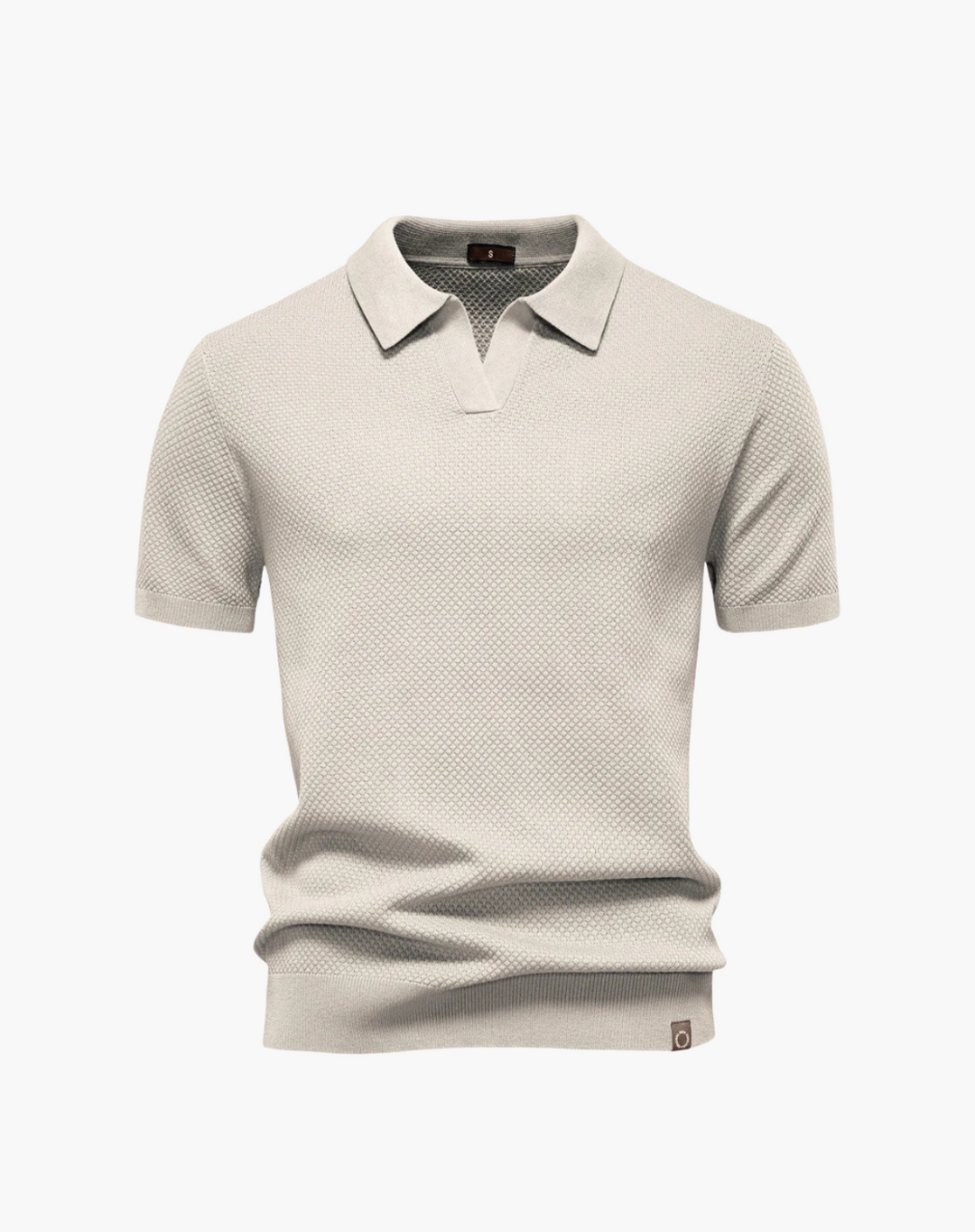 Lugano Textured V-Neck Polo Shirt