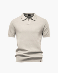 Lugano Textured V-Neck Polo Shirt