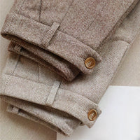 Cortina Brushed Herringbone Trousers