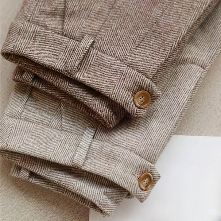 Cortina Brushed Herringbone Trousers