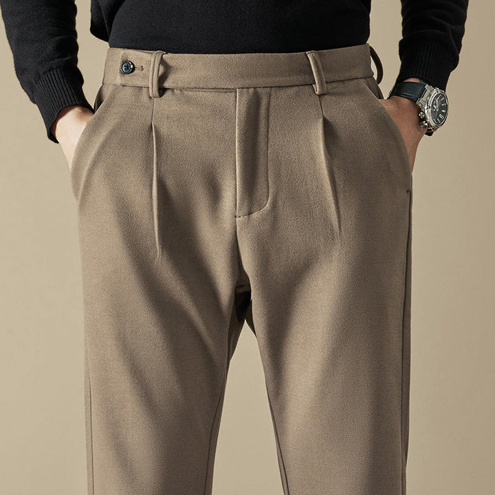 Verona Pleated Wool-Blend Trousers